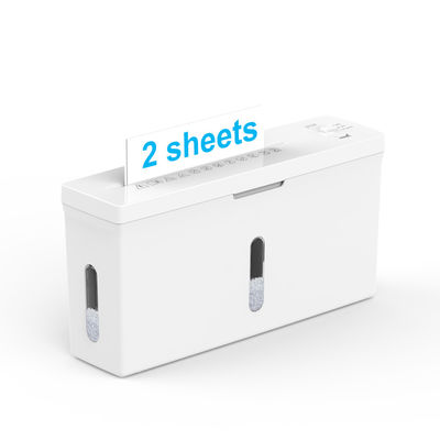 Nouveau équipement de bureau de niveau P5 CS201C A4 2 destructeur de feuilles pour bureau machine à découper du papier bureau couleur blanche