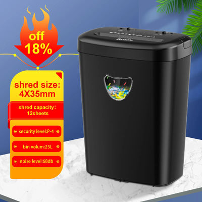 CD228P-12 ETL certifié 25L déchiqueteur de papier de bureau lourd avec coupe croisée de niveau de bruit 68 DB