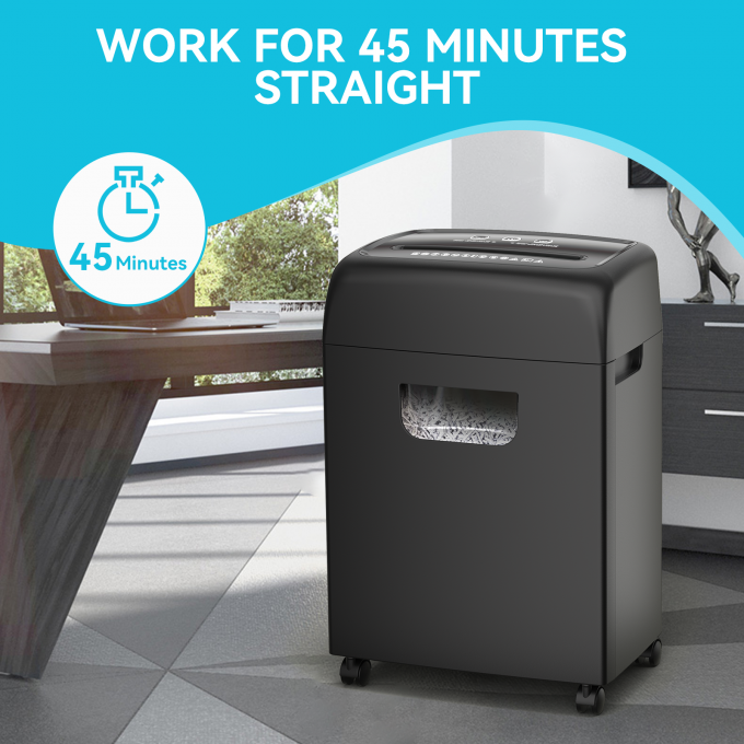 Machine de déchiquetage de papier à haute capacité de 18 feuilles de papier de carte de crédit à découpe croisée de 20L 2