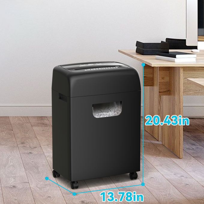 Machine de déchiquetage de papier à haute capacité de 18 feuilles de papier de carte de crédit à découpe croisée de 20L 5